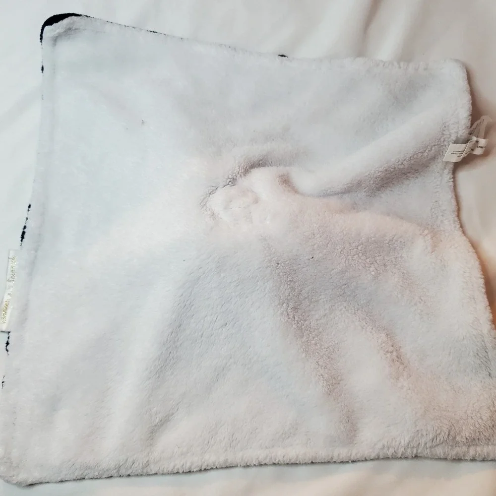 Blankets And beyond Navy Blue White bear‎ lovey minky dot Security Blanket